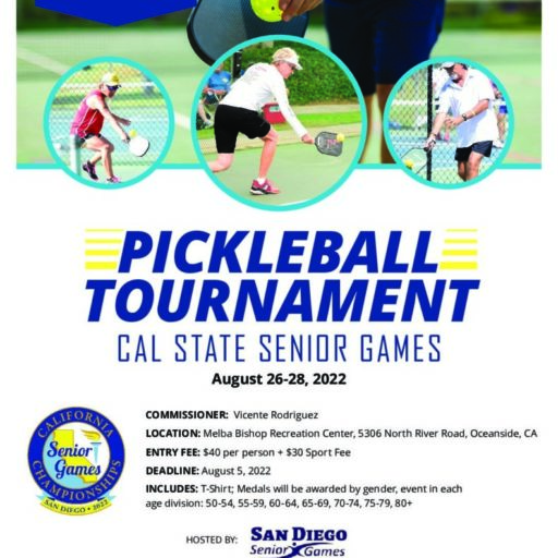 Pickleball at the San Diego Senior Games 2022